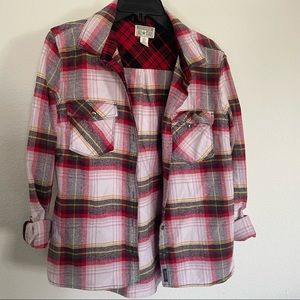 Converse All Star Chuck Taylor Plaid Flannel Down Womens Shirt size M